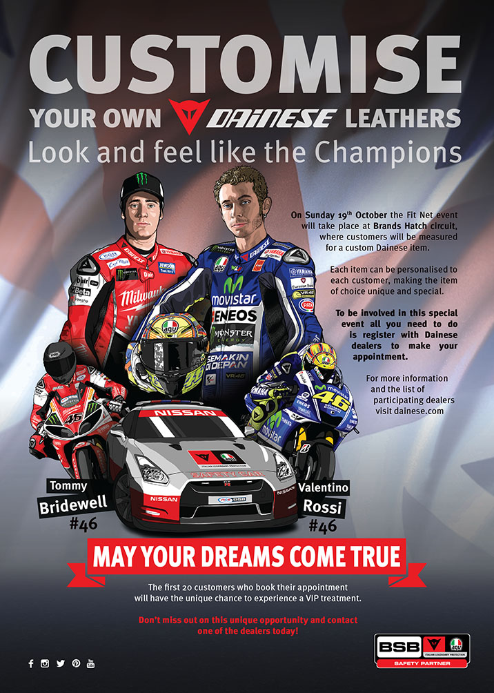 Customise Your Own Dainese Custom Leathers